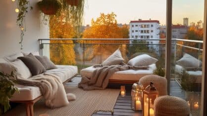 hyggelig efterårsbalkon
