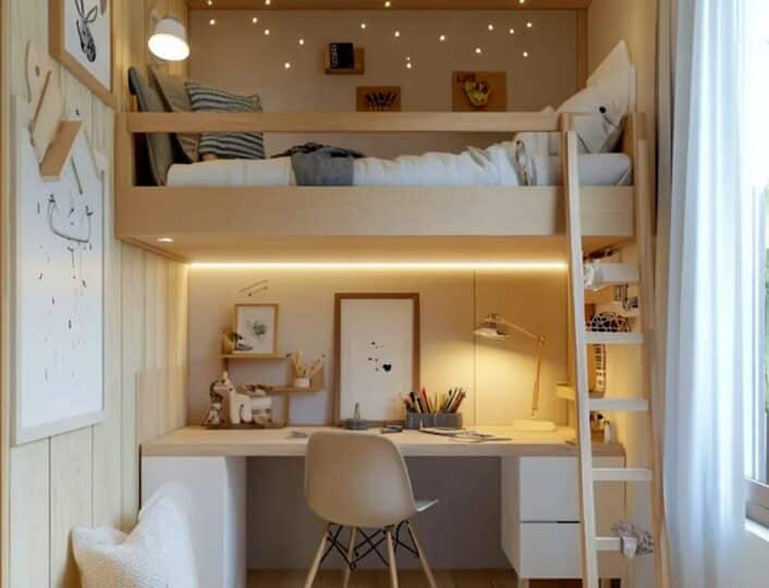 forstørre et lille børneværelse