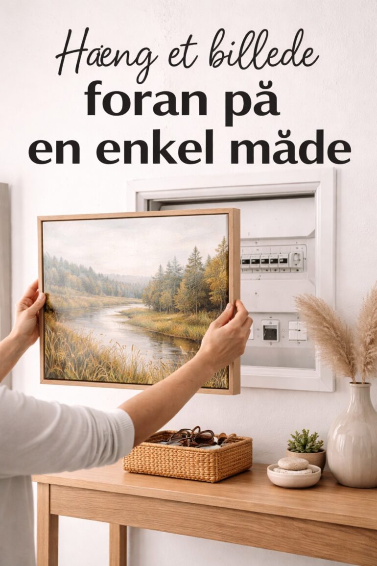 Hæng et billede foran elskabet
