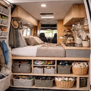 Indret lille autocamper