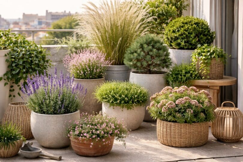 planter til terrasse i blæst