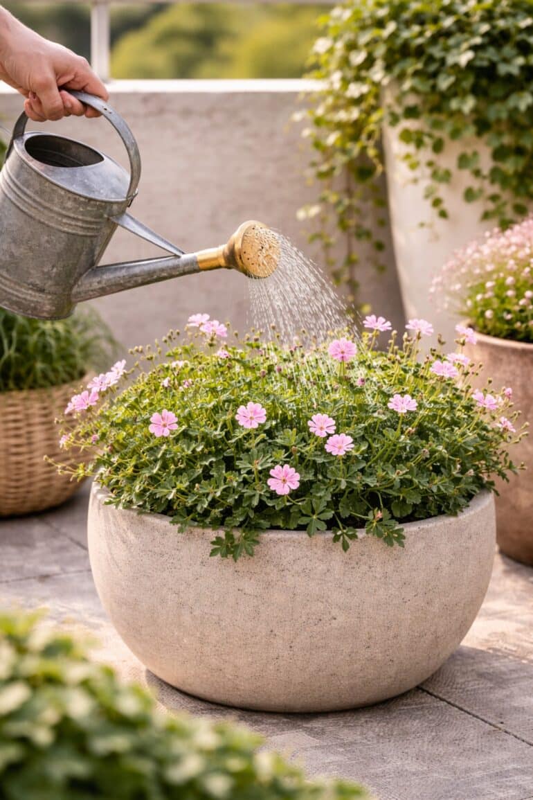 odle Storkenæb i krukke