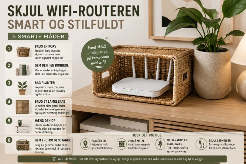 Skjul router pænt