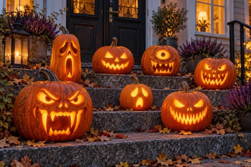 Skære græskar ud til halloween